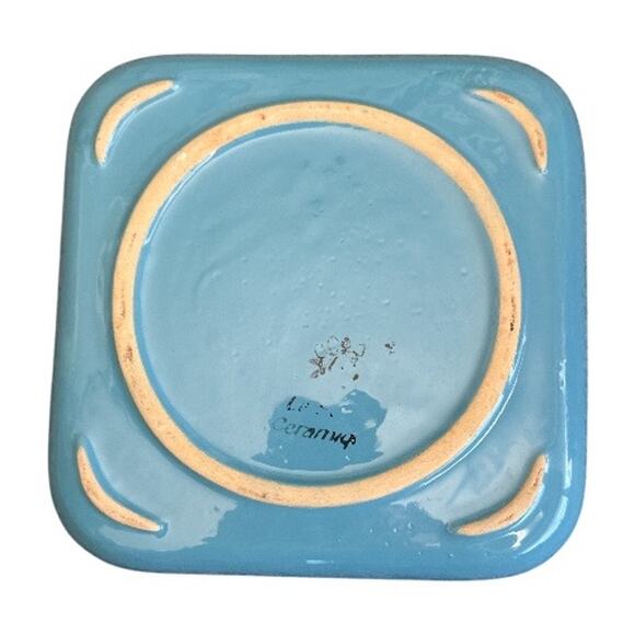 Le Souk Ceramique Tunisia Han Painted Square Serving Plate - Picture 6 of 10